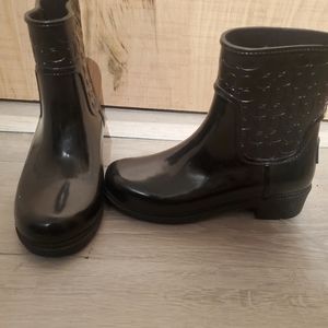 Women's Coach signature rain boots  size 5